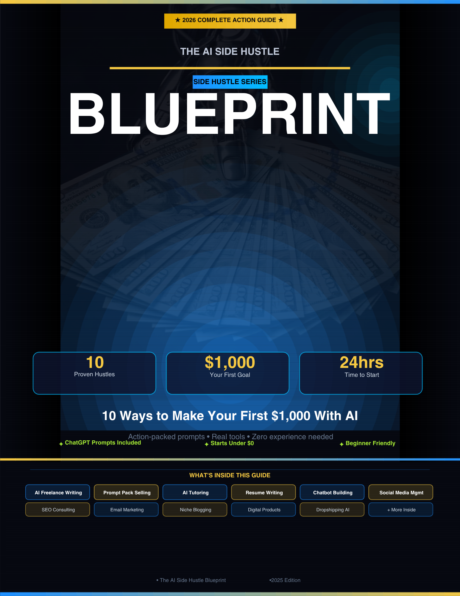AI Side Hustle Blueprint: 10 Ways to Make $1K with AI