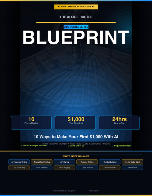 AI Side Hustle Blueprint: 10 Ways to Make $1K with AI