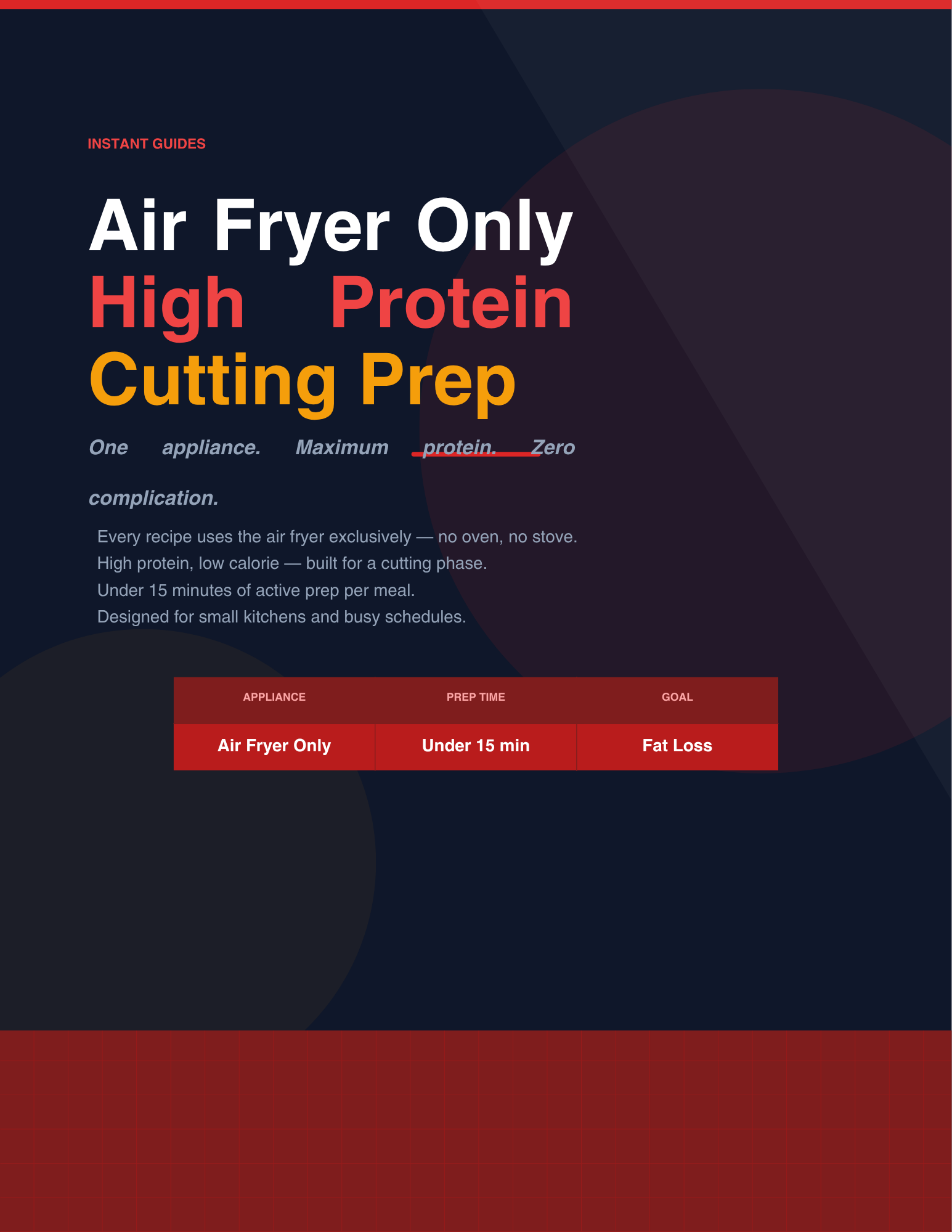 Air Fryer Only High Protein Cutting Prep