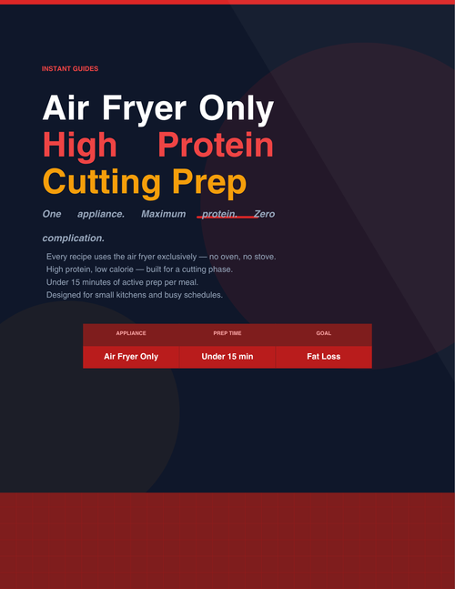 Air Fryer Only High Protein Cutting Prep