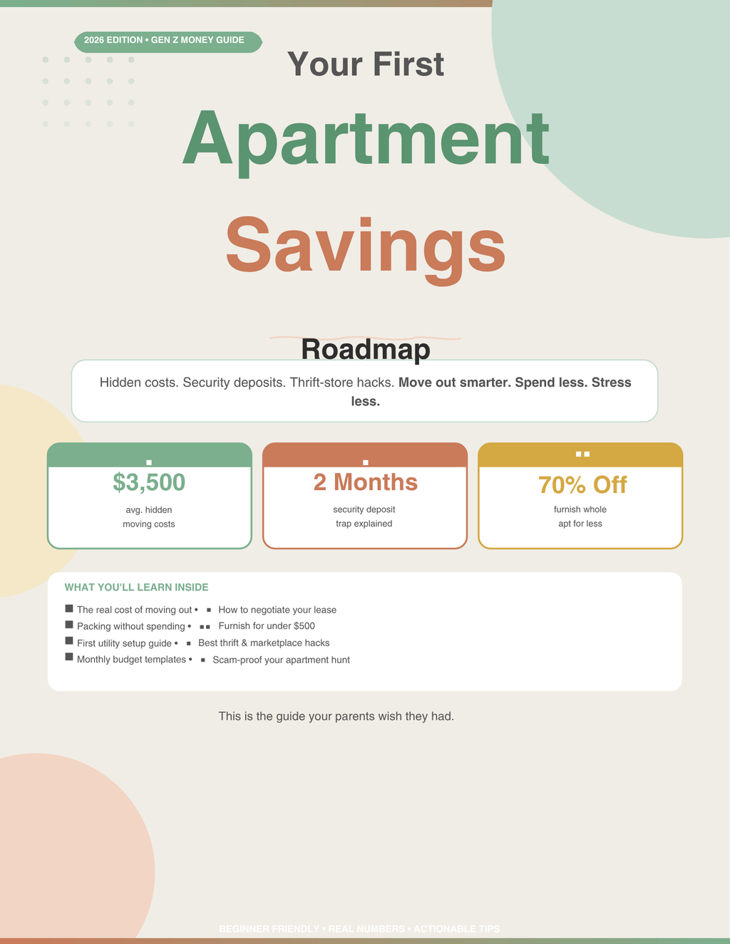 Gen Z First-Apartment Savings Roadmap