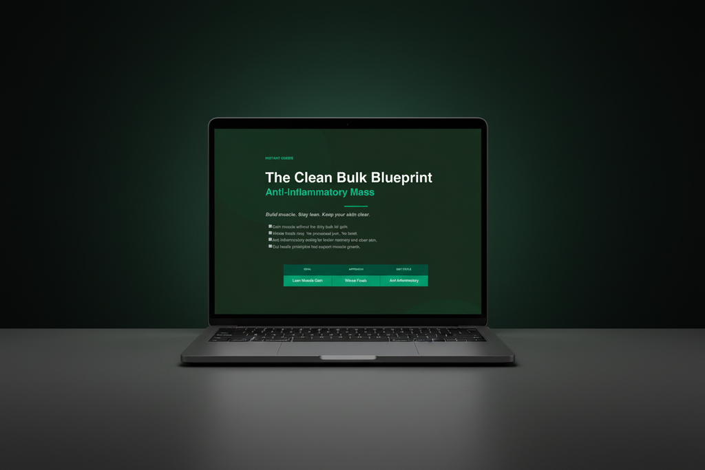Clean Bulk Blueprint — MacBook Mockup